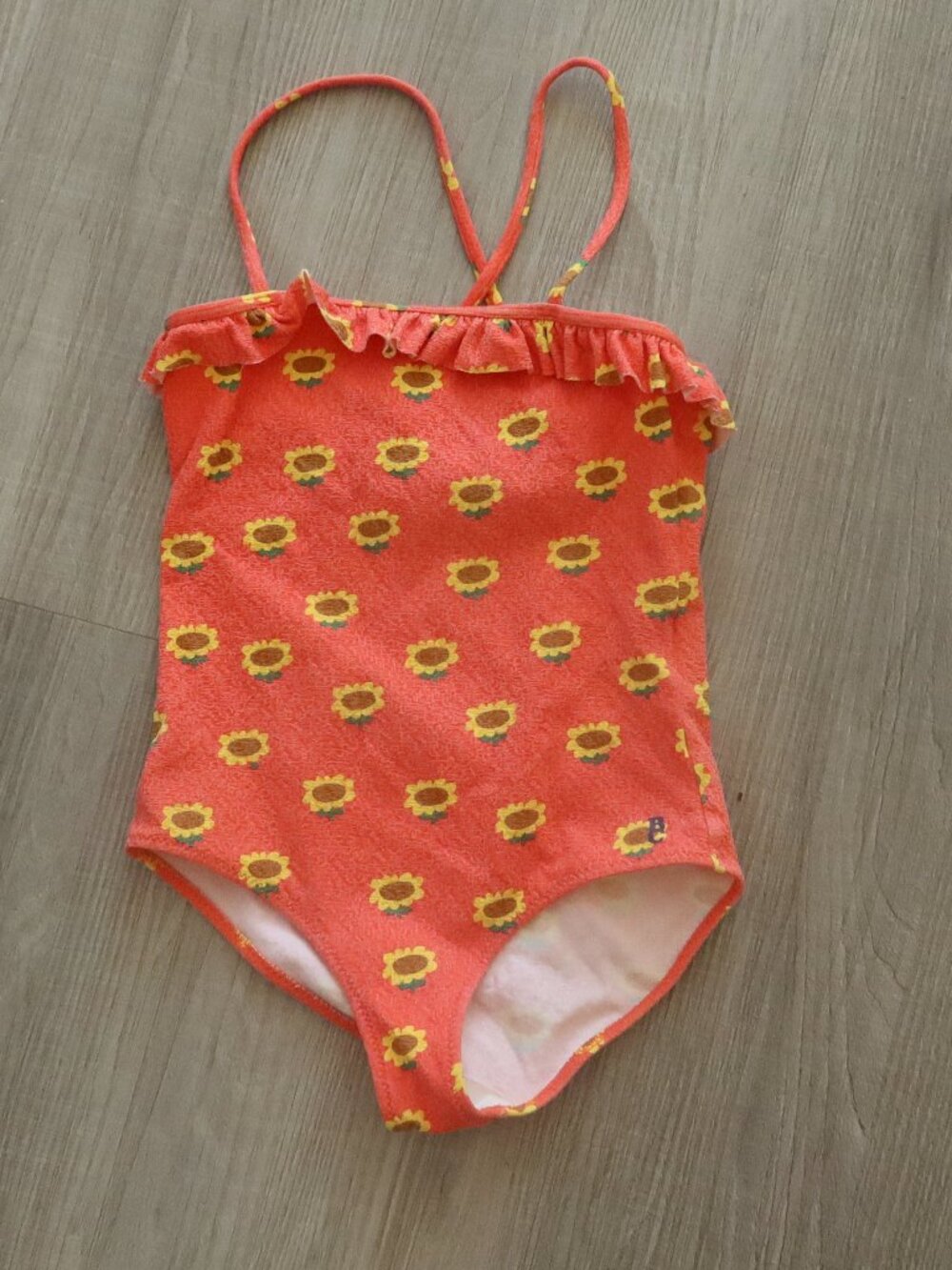 BOBO CHOSES girls swimsuit sunflower orange summer designer 8 9 yrs lux fun pool